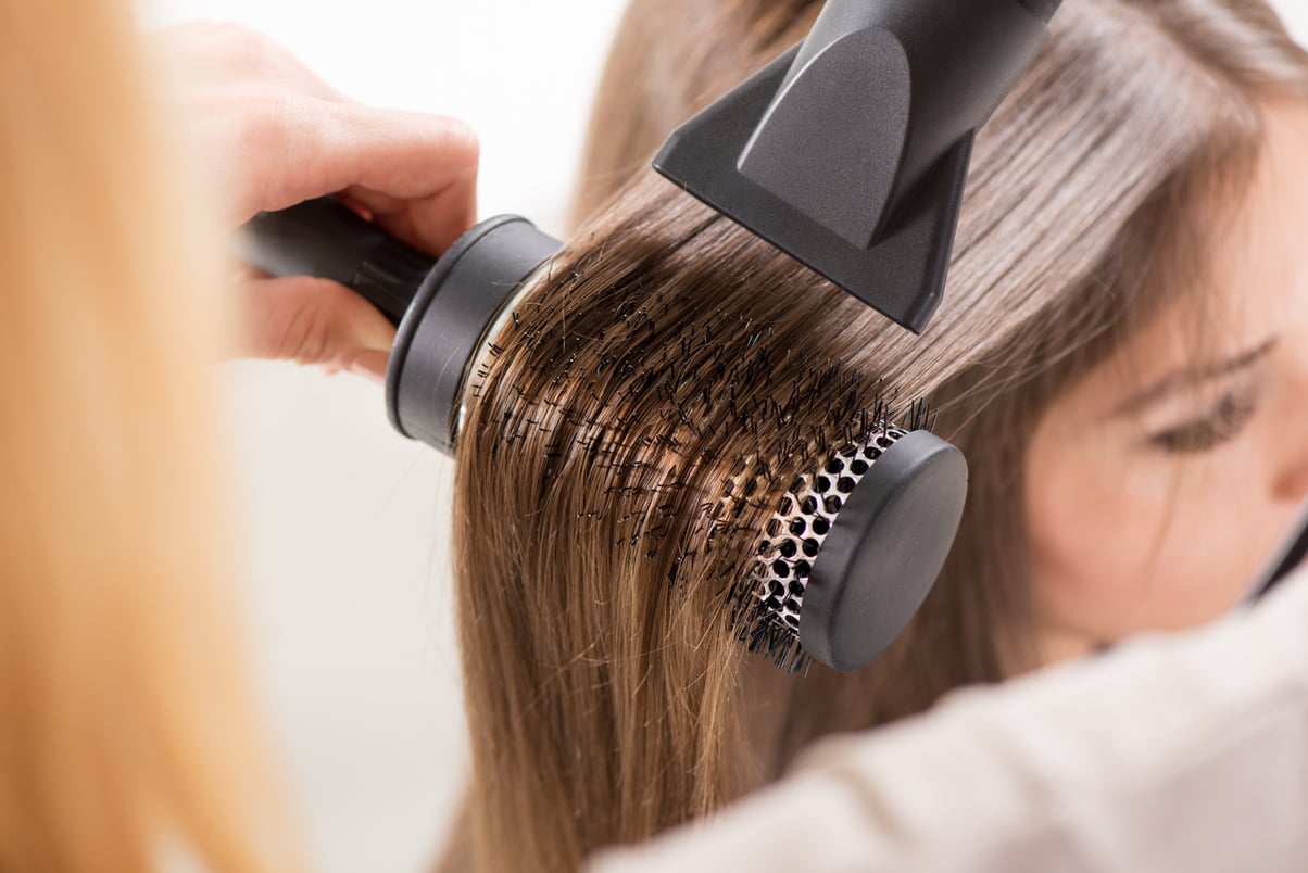 Hair drying.